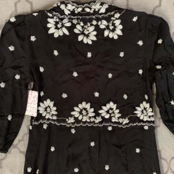 🎉FP🎉NWT-Free People Boho Chic Floral Embroidered Fable Midi Dress - Picture 12 of 16